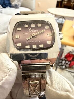 Vintage Criterion TV Dial Watch – 1970s Retro Mechanical – For Parts or Repair